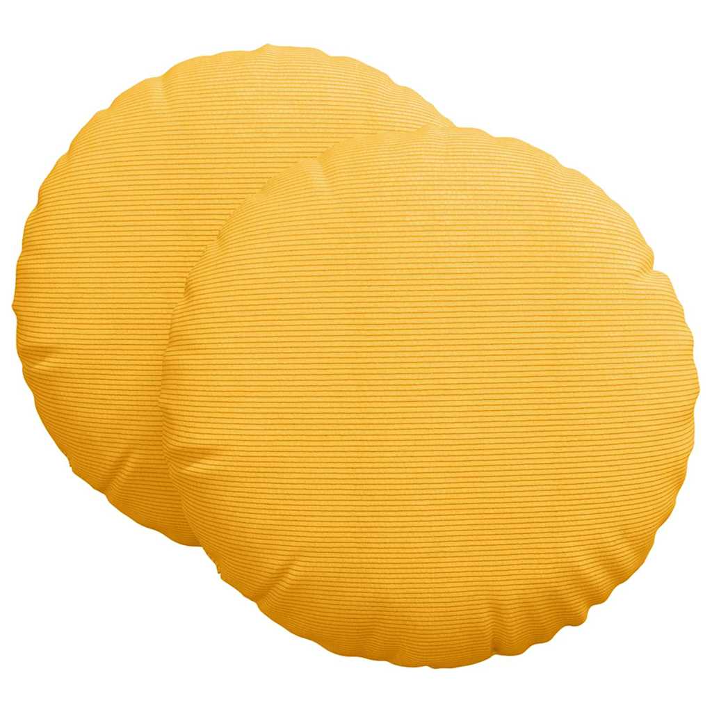 Sėdynių pagalvėlės 2 pcs Šviesi geltona Ø 60 cm