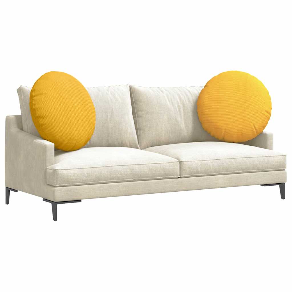 Sėdynių pagalvėlės 2 pcs Šviesi geltona Ø 60 cm