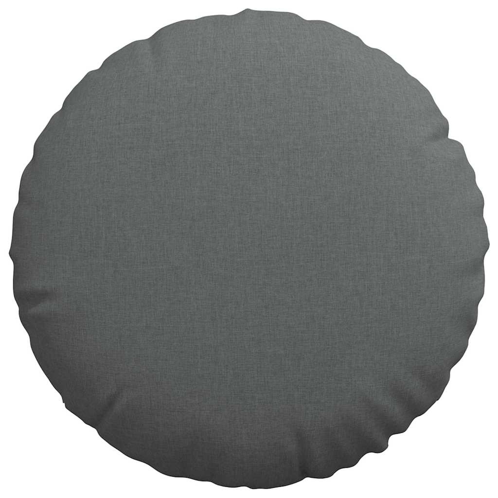 Sėdynių pagalvėlės 2 pcs Tamsiai pilka Ø80 x 29 cm audinys