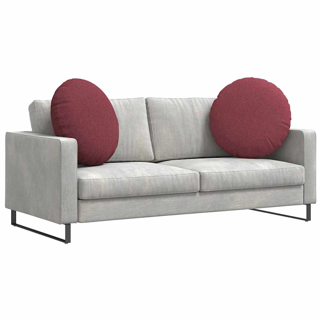 Sēdekļu spilveni 2 gab. Vīna sarkans Ø80 x 29 cm audums