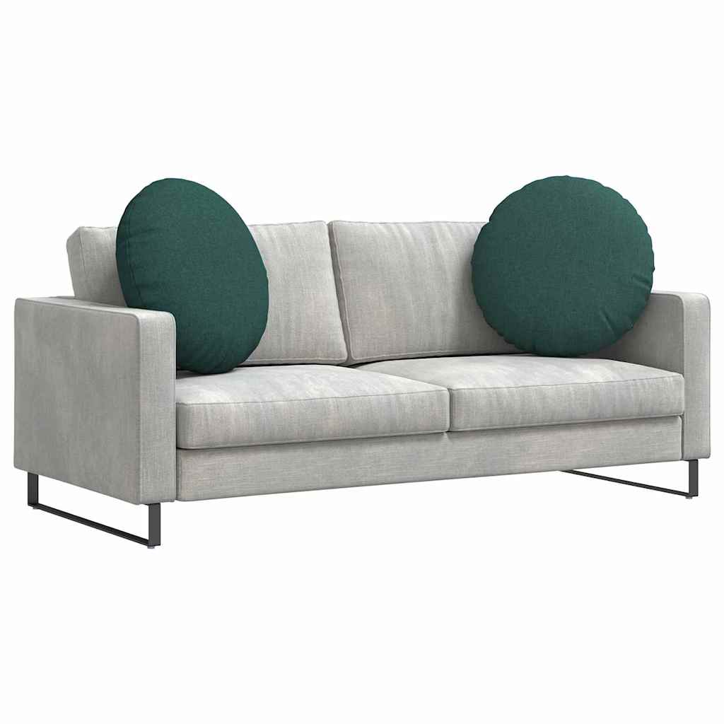 Sėdynių pagalvėlės 2 pcs Tamsiai žalia Ø80 x 29 cm audinys