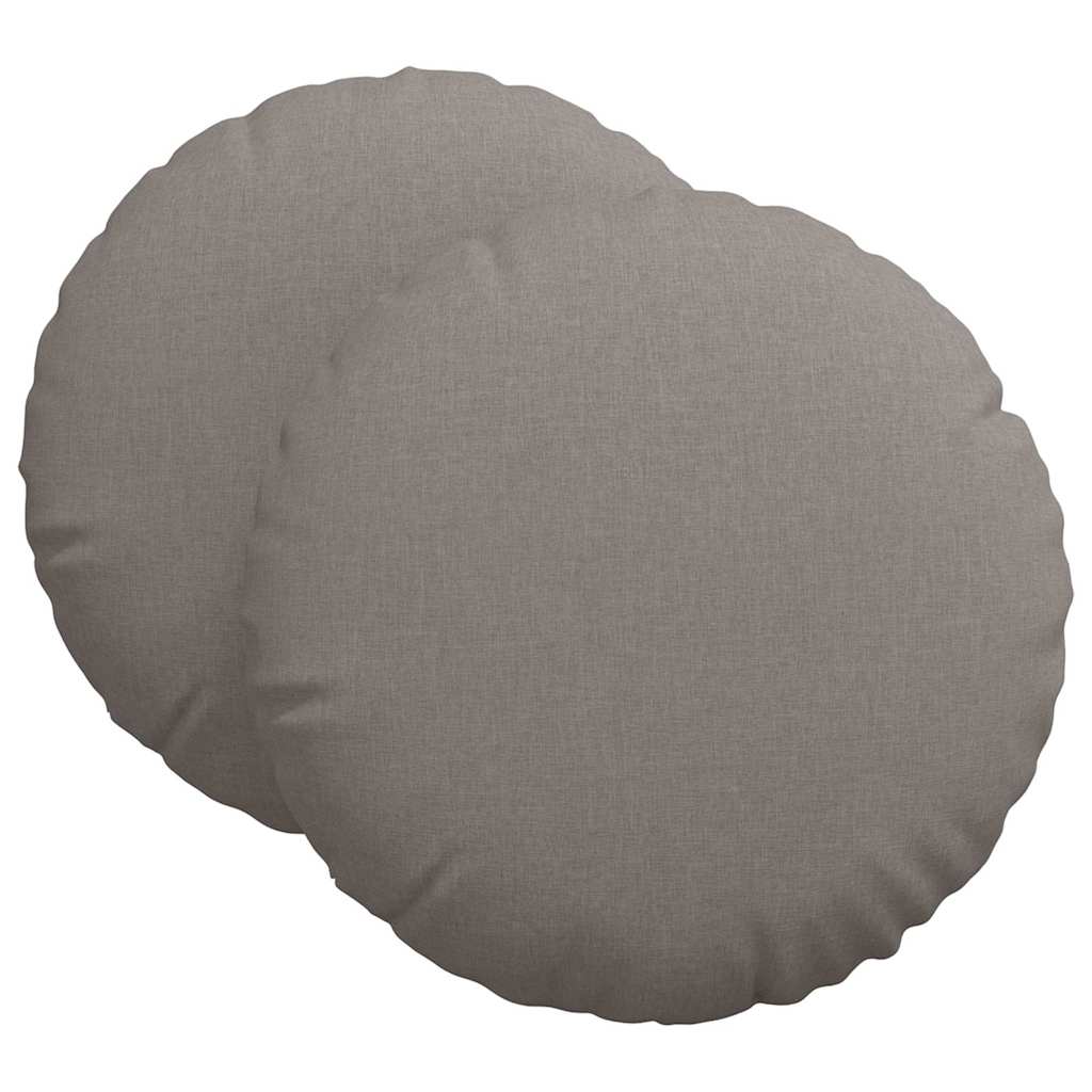 Sėdynių pagalvėlės 2 pcs Taupe Ø80 x 29 cm audinys