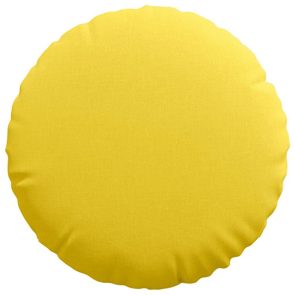 Sėdynių pagalvėlės 2 pcs Šviesi geltona Ø80 x 29 cm audinys