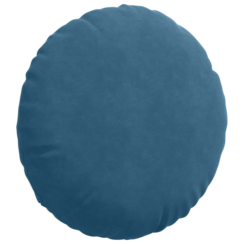 Seat cushions 2 pcs Blue Ø80 x 29 cm Velvet