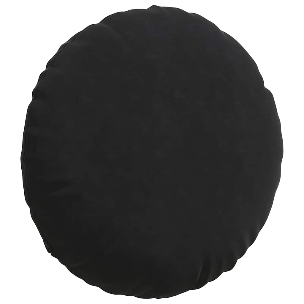 Sėdynių pagalvėlės 2 pcs Juoda Ø80 x 29 cm Aksomas
