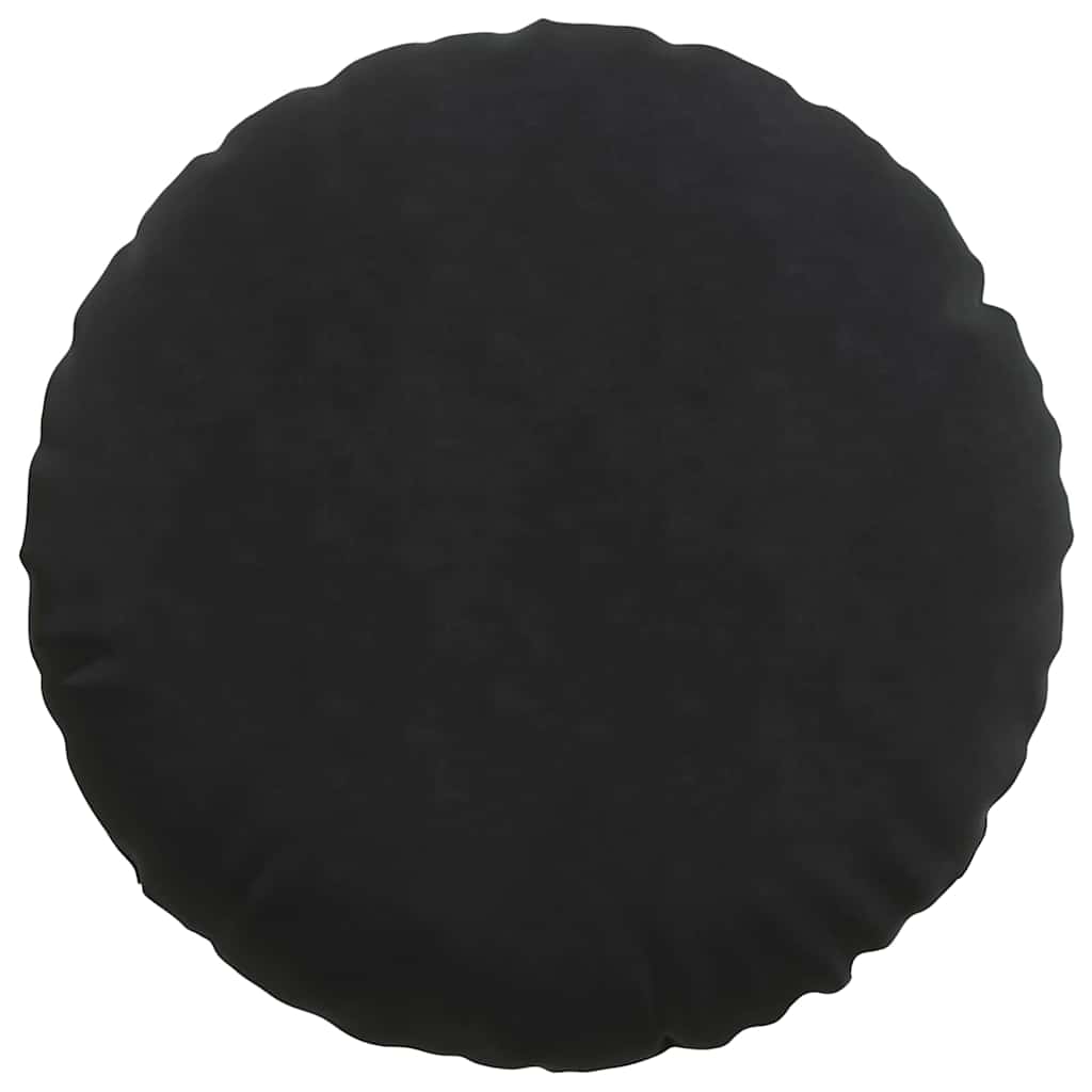 Sėdynių pagalvėlės 2 pcs Juoda Ø80 x 29 cm Aksomas