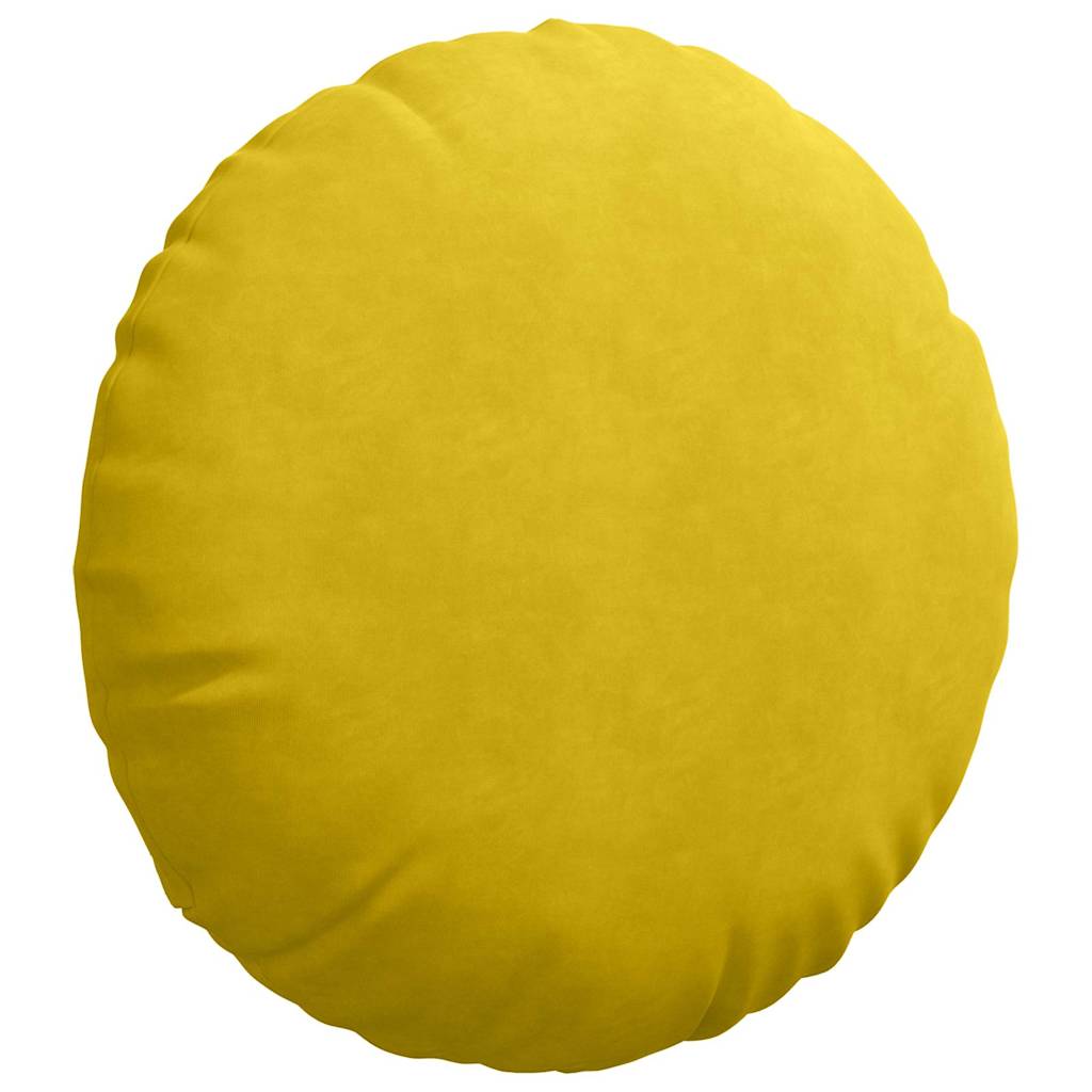 Sēdekļa spilveni 2 gab. Dzelteni Ø80 x 29 cm Samts