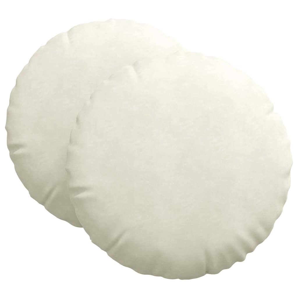 Sėdynių pagalvėlės 2 pcs Kreminė Ø80 x 29 cm Aksomas