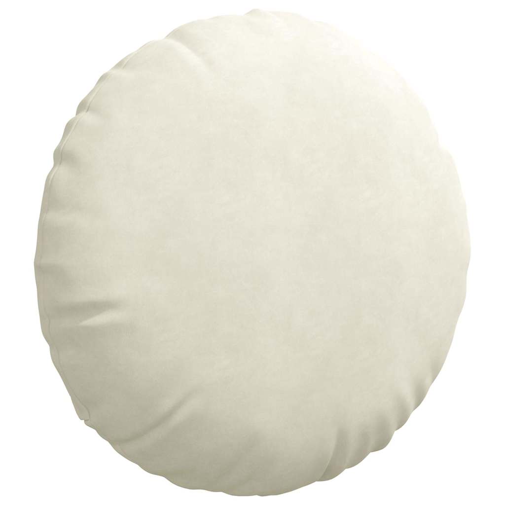 Sėdynių pagalvėlės 2 pcs Kreminė Ø80 x 29 cm Aksomas