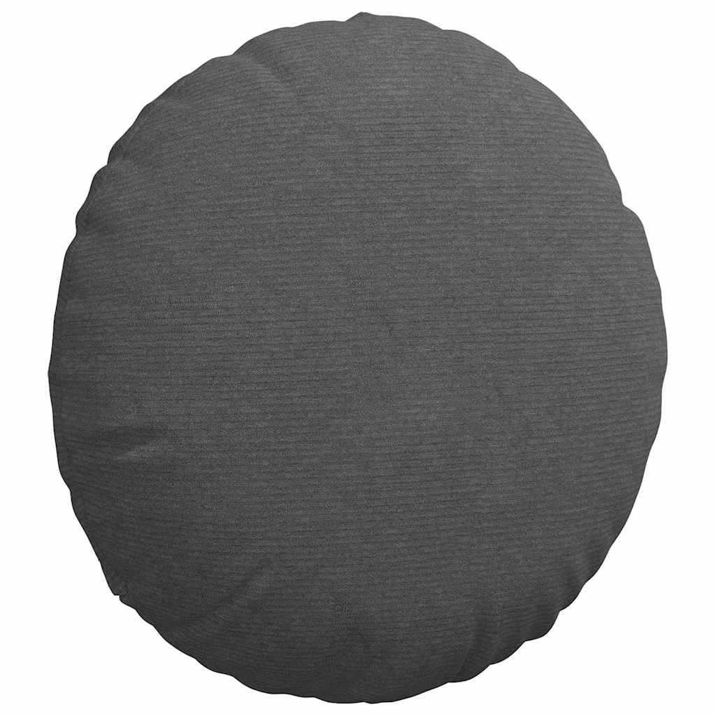 Sēdekļa spilveni 2 gab. Tumši pelēki, Ø 80 cm