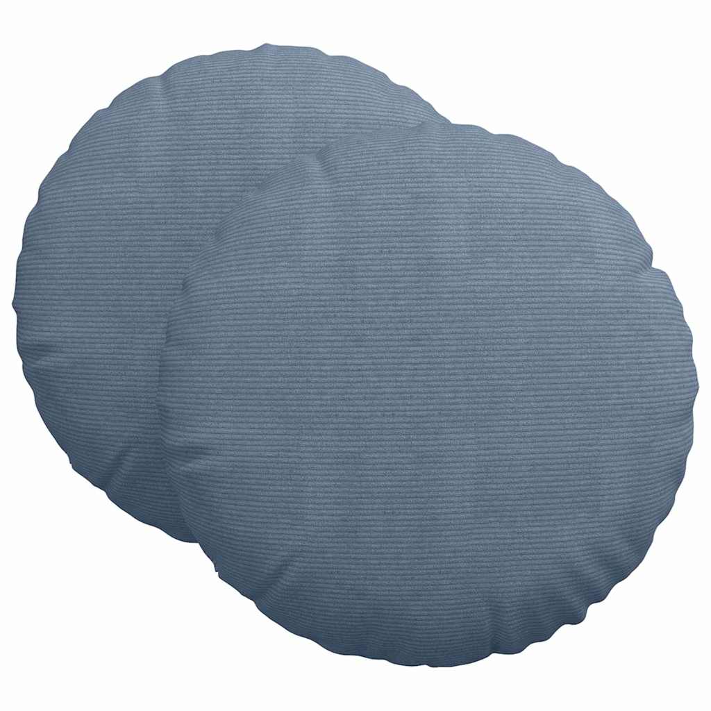 Sėdynių pagalvėlės 2 pcs Mėlyna Ø 80 cm Kordūrinis audinys