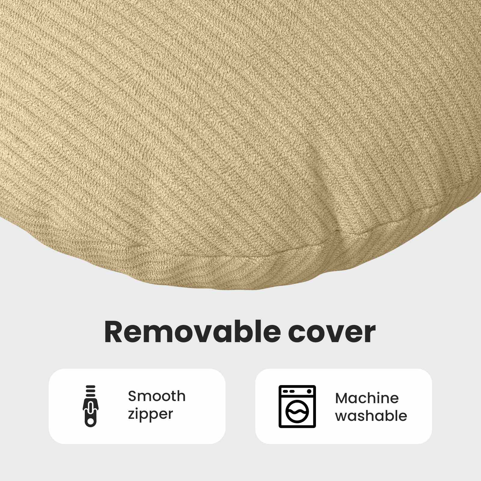 Seat cushions 2 pcs Grey-green Ø 80 cm