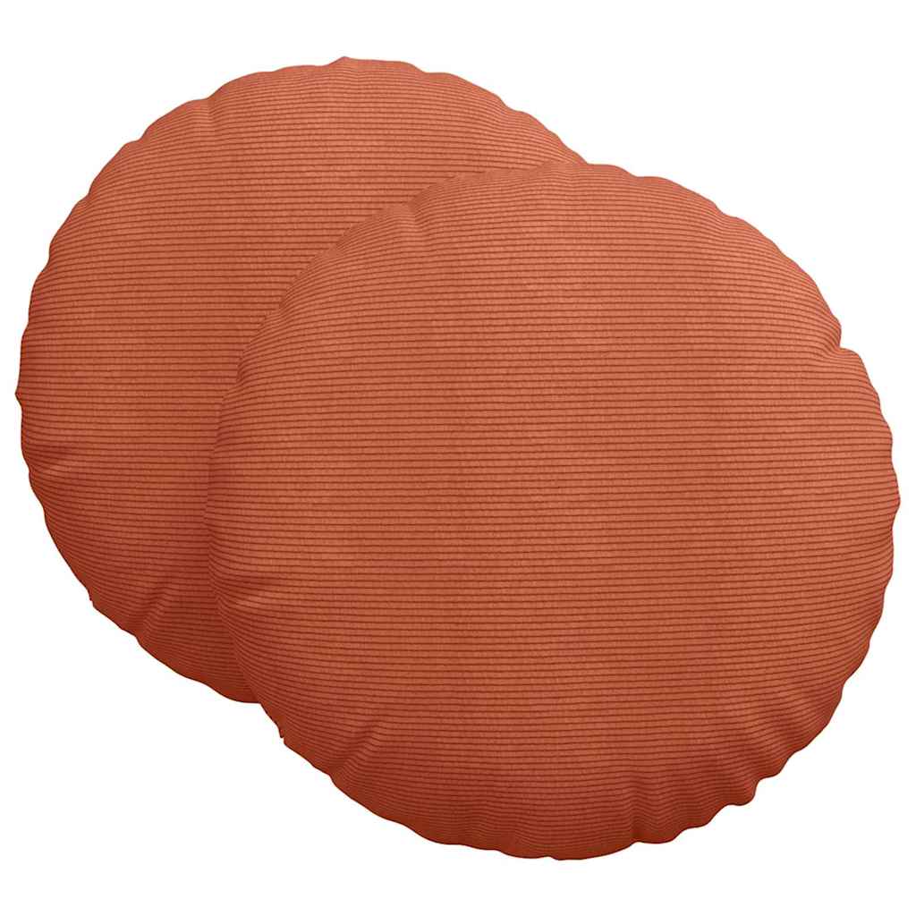 Sēdekļa spilveni 2 gab. Sarkani oranži Ø 80 cm