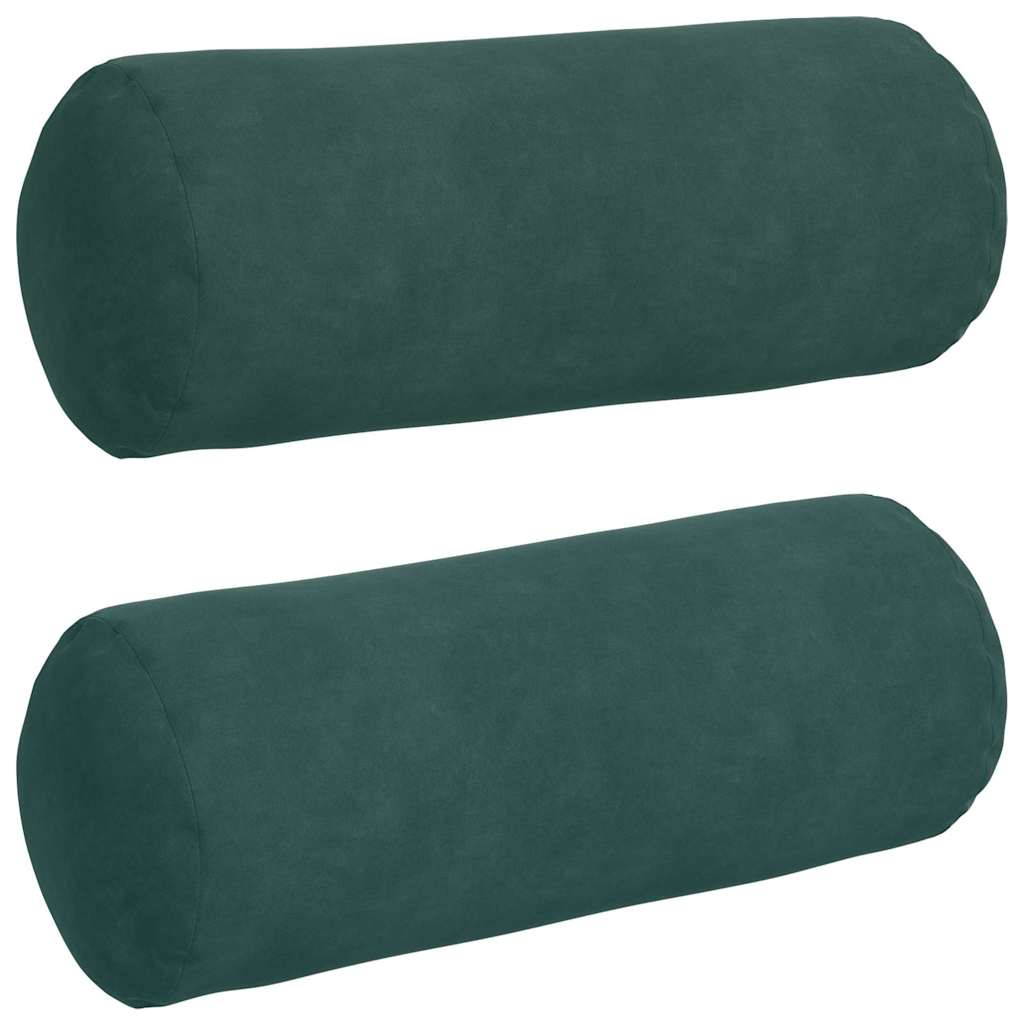 Pagalvės 2 pcs Tamsiai žalia Ø 15 x 40 cm Kordūrinis audinys