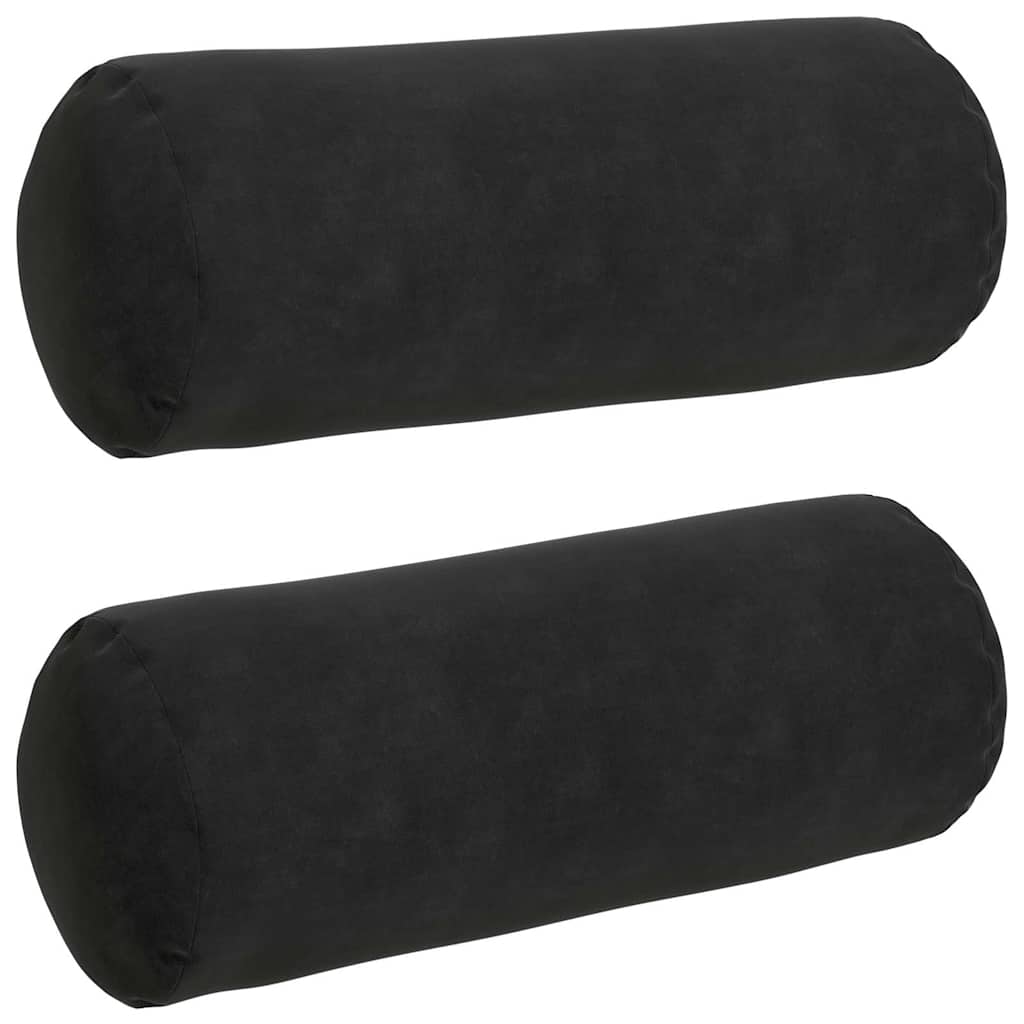Pagalvės 2 pcs Juoda Ø 15 x 40 cm Kordūrinis audinys