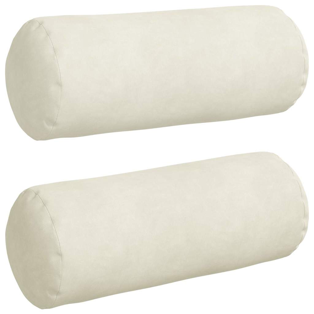 Pagalvės 2 pcs Kreminė Ø 15 x 40 cm Kordūrinis audinys