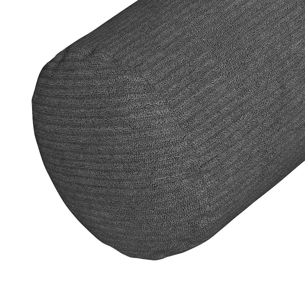 Pagalvės 2 pcs Tamsiai pilka Ø 15 x 40 cm Kordūrinis audinys