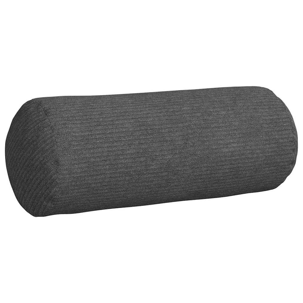 Pagalvės 2 pcs Tamsiai pilka Ø 15 x 40 cm Kordūrinis audinys