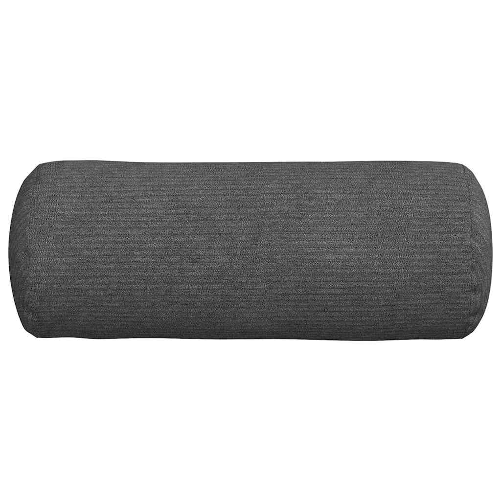 Pagalvės 2 pcs Tamsiai pilka Ø 15 x 40 cm Kordūrinis audinys
