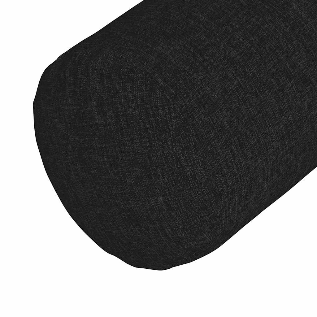Pagalvės 2 pcs Juoda Ø 25 x 70 cm audinys