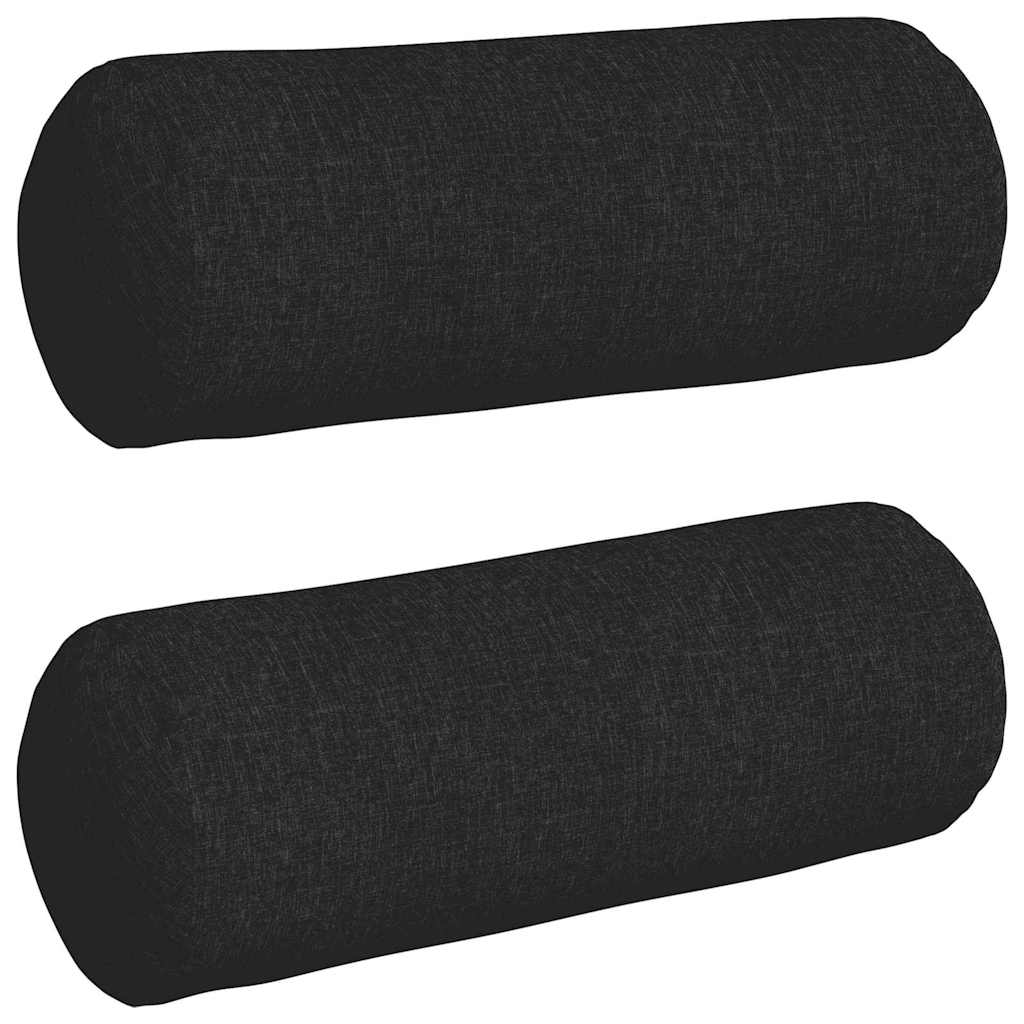 Pagalvės 2 pcs Juoda Ø 25 x 70 cm audinys