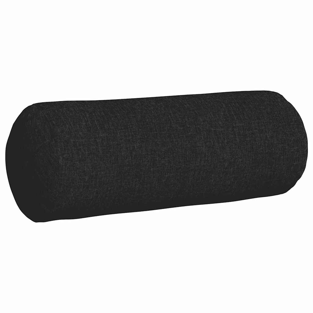 Pagalvės 2 pcs Juoda Ø 25 x 70 cm audinys