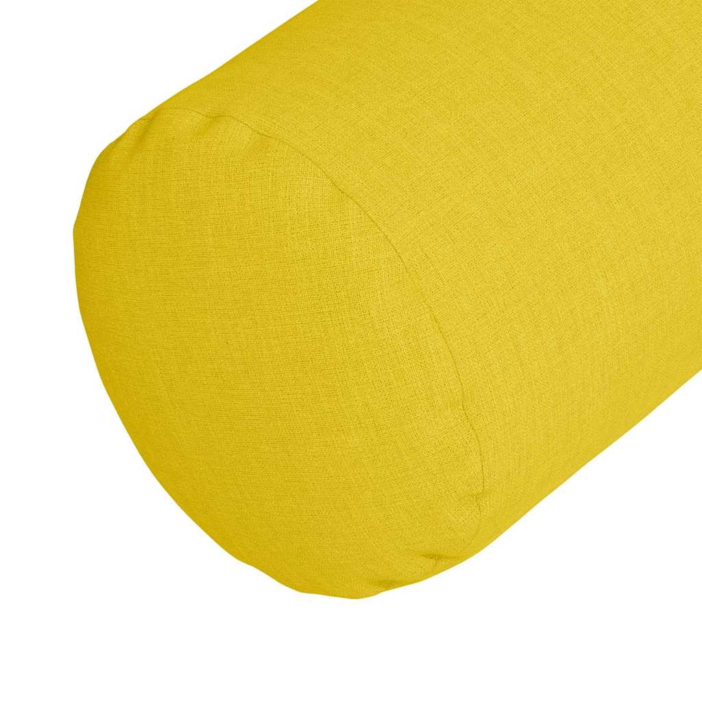 Pagalvės 2 pcs Šviesi geltona Ø 25 x 70 cm audinys