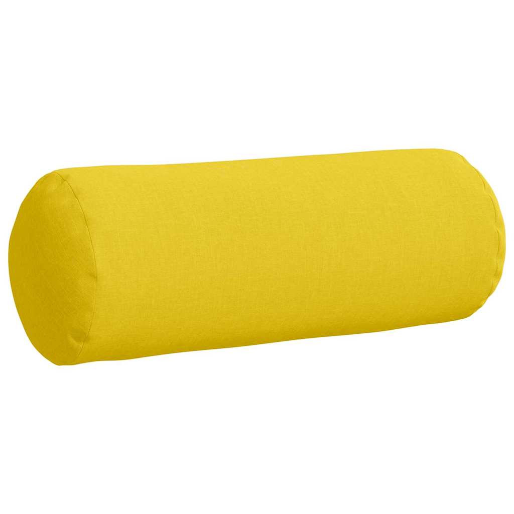 Pagalvės 2 pcs Šviesi geltona Ø 25 x 70 cm audinys