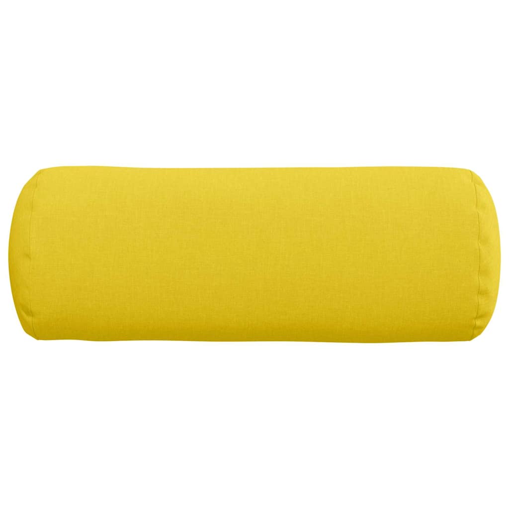 Pagalvės 2 pcs Šviesi geltona Ø 25 x 70 cm audinys