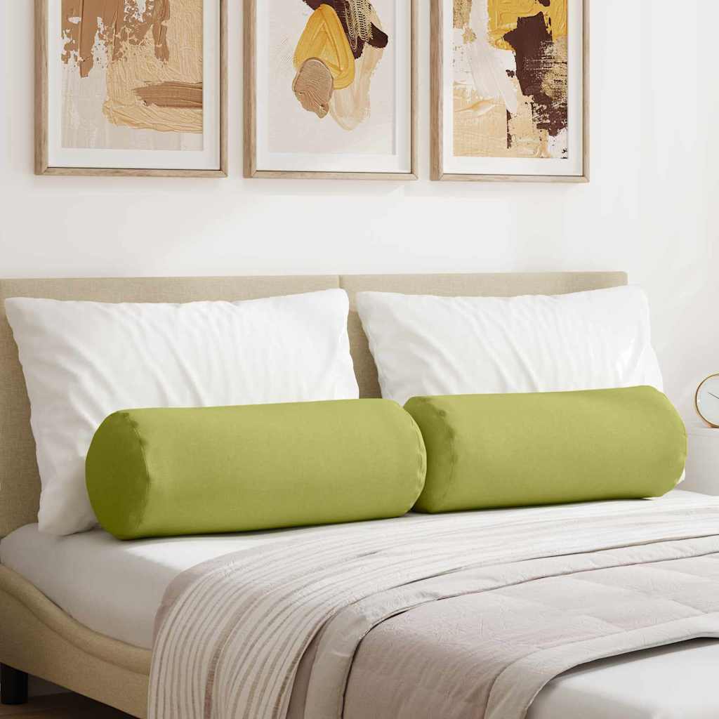 Pagalvės 2 pcs Šviesiai žalia Ø 25 x 70 cm audinys