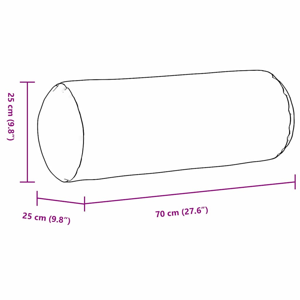 Pagalvės 2 pcs Balta Ø 25 x 70 cm audinys