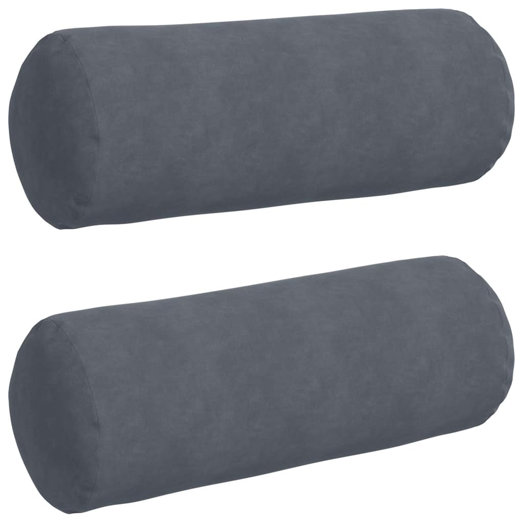 Pillows 2 pcs Dark grey Ø 25 x 70 cm Cordura fabric