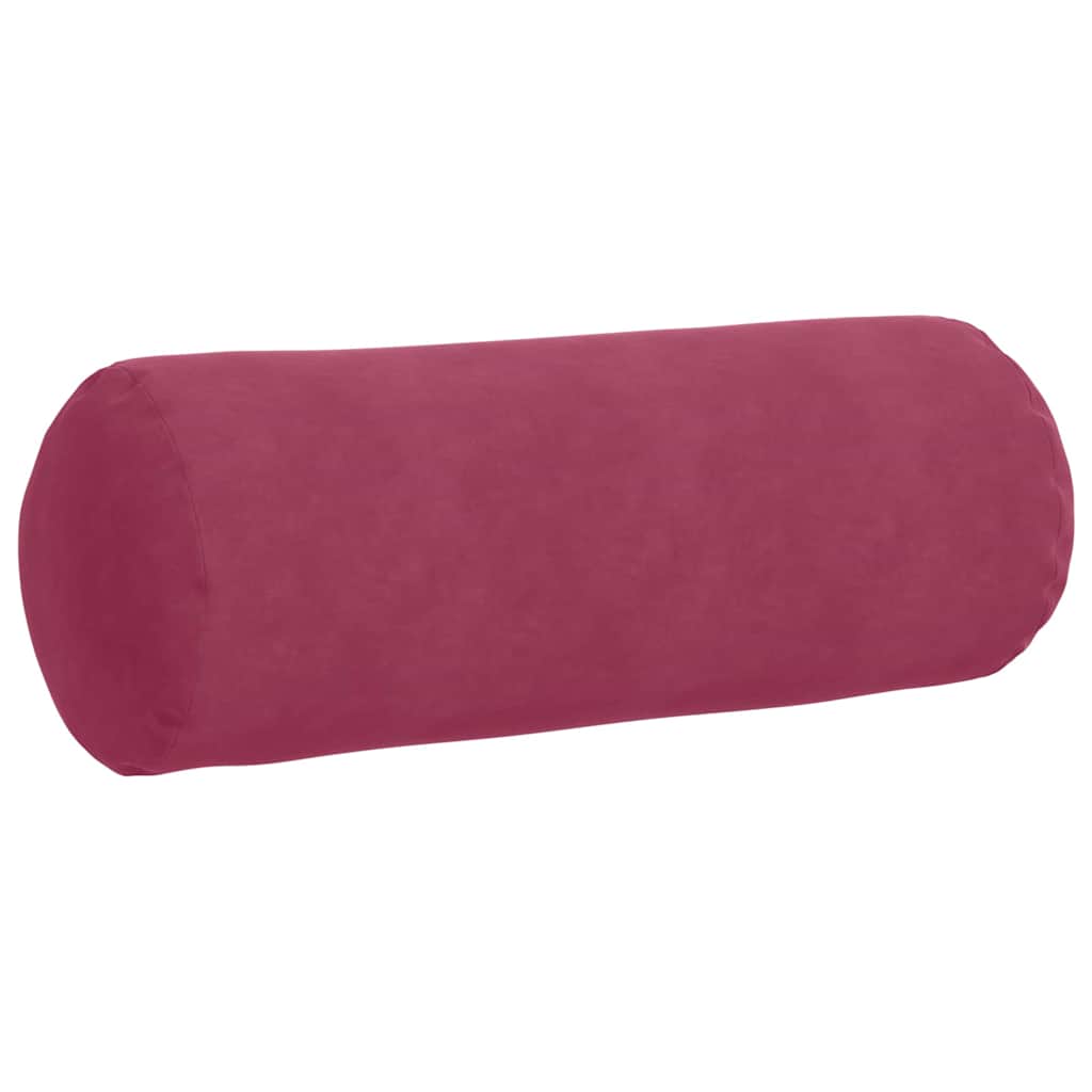 Pagalvės 2 pcs Vyno raudona Ø 25 x 70 cm Kordūrinis audinys