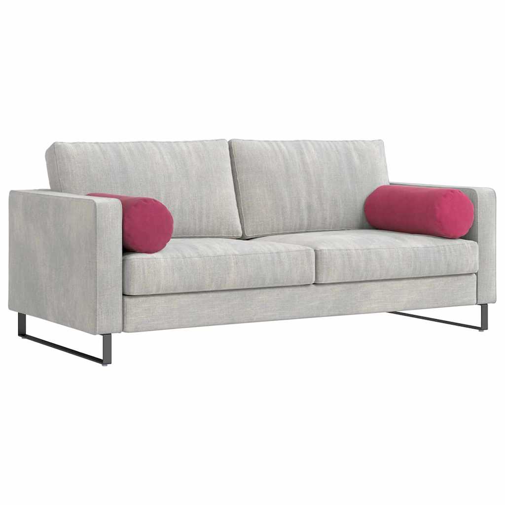 Pagalvės 2 pcs Vyno raudona Ø 25 x 70 cm Kordūrinis audinys