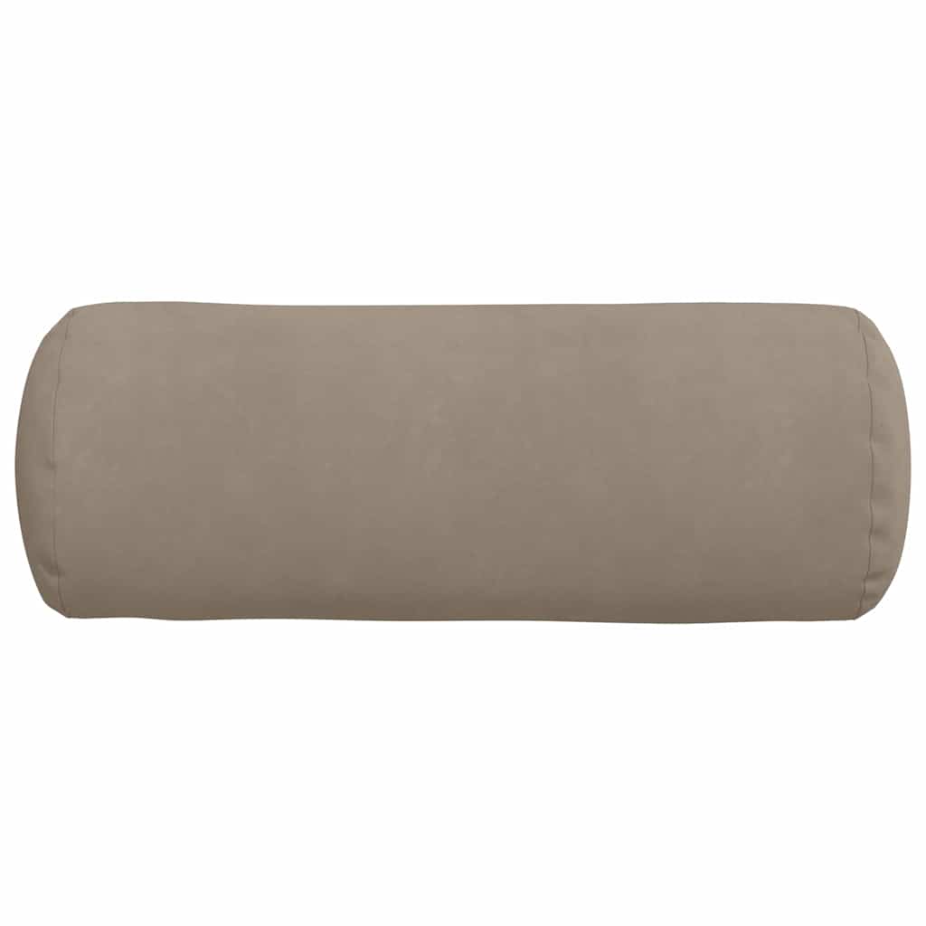 Pagalvės 2 pcs Taupe Ø 25 x 70 cm Mikropluošto audinys