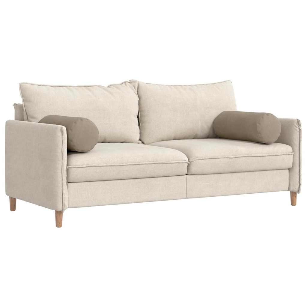Pagalvės 2 pcs Taupe Ø 25 x 70 cm Mikropluošto audinys