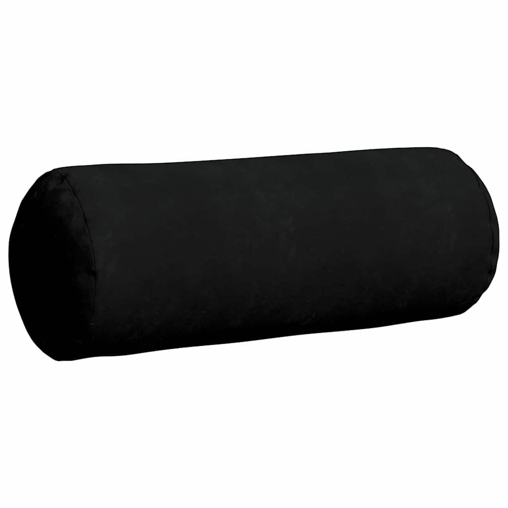 Pagalvės 2 pcs Juoda Ø 25 x 70 cm Mikropluošto audinys