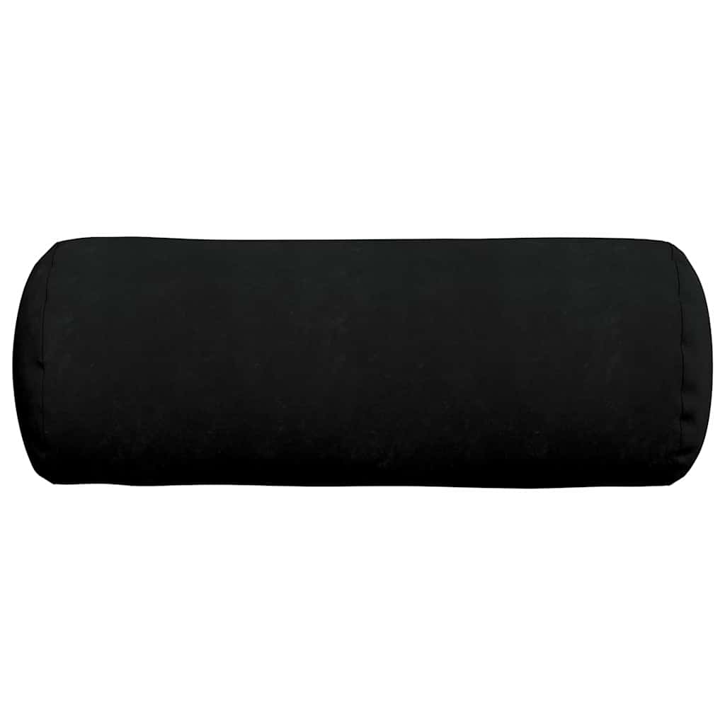 Pagalvės 2 pcs Juoda Ø 25 x 70 cm Mikropluošto audinys