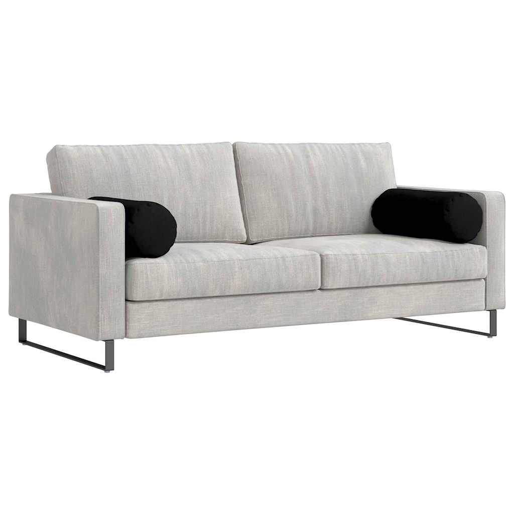 Pagalvės 2 pcs Juoda Ø 25 x 70 cm Mikropluošto audinys