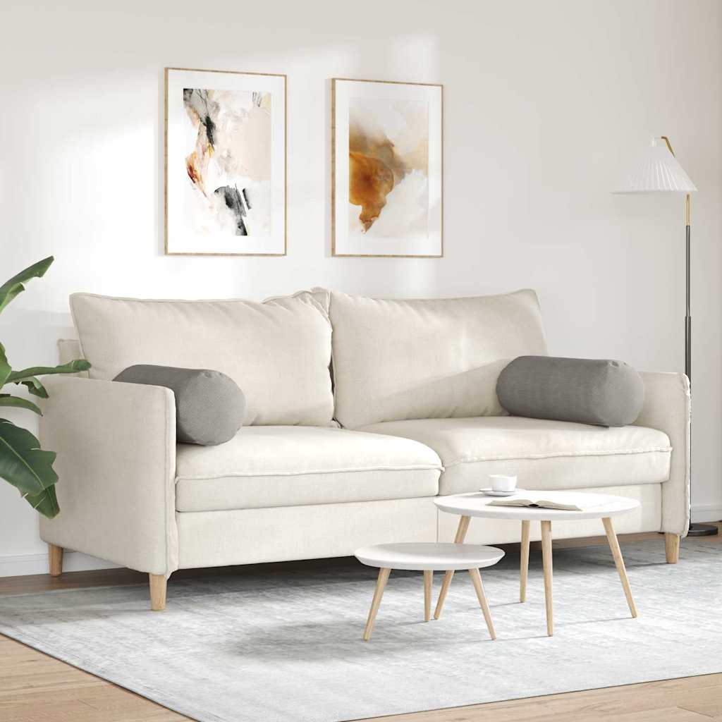 Pagalvės 2 pcs Šviesiai pilka Ø 25 x 70 cm Kordūrinis audinys