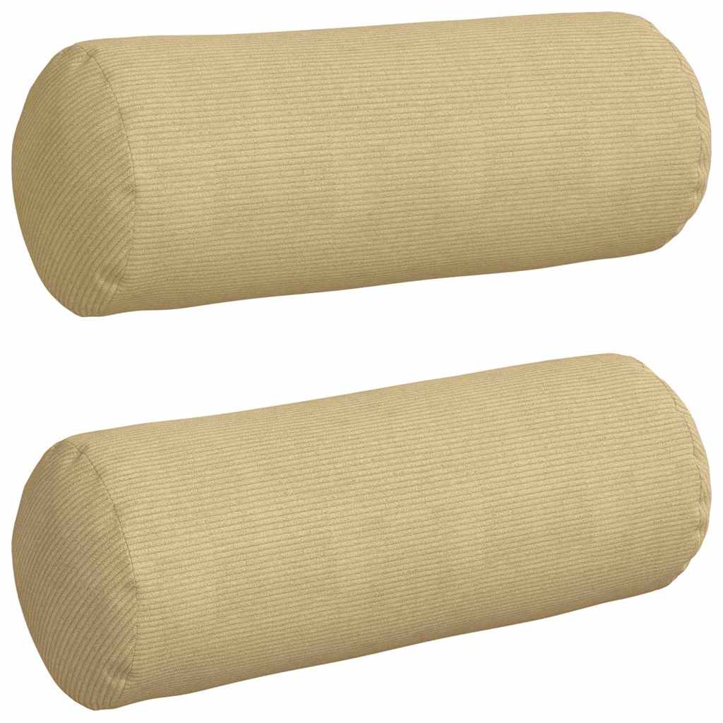 Pagalvės 2 pcs Pilkai žalia Ø 25 x 70 cm Kordūrinis audinys