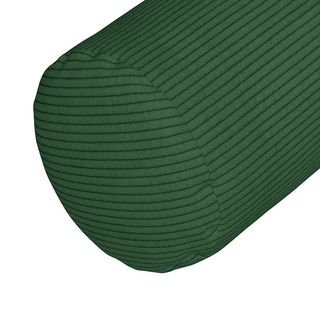 Pagalvės 2 pcs Tamsiai žalia Ø 25 x 70 cm Kordūrinis audinys