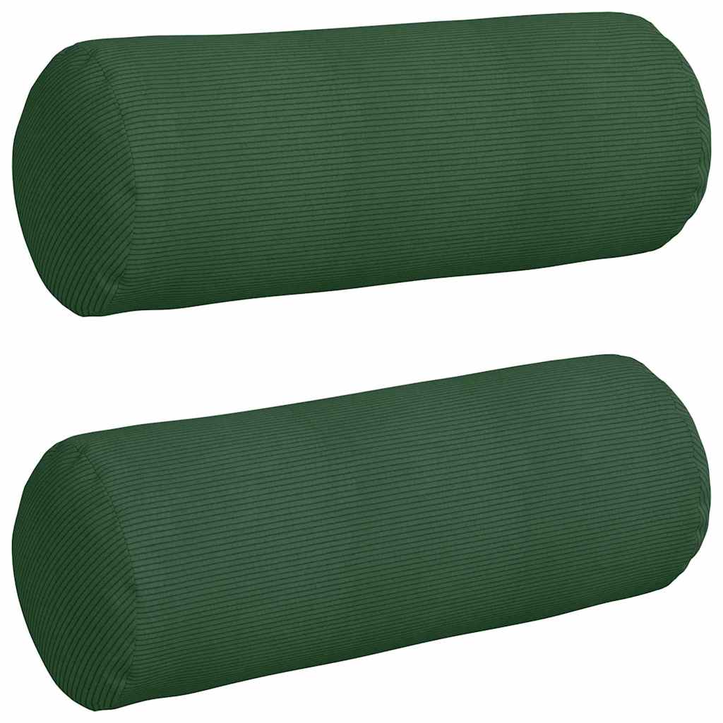 Pagalvės 2 pcs Tamsiai žalia Ø 25 x 70 cm Kordūrinis audinys