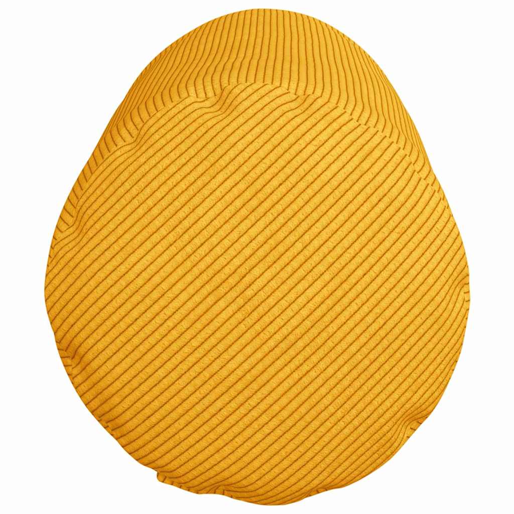 Pagalvės 2 pcs Šviesi geltona Ø 25 x 70 cm Kordūrinis audinys