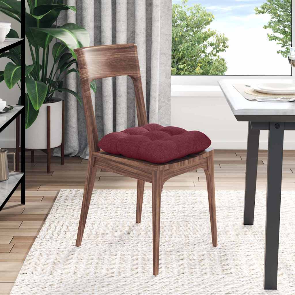 Sėdynių pagalvėlės 4 pcs Vyno raudona 40 x 40 x 12 cm audinys