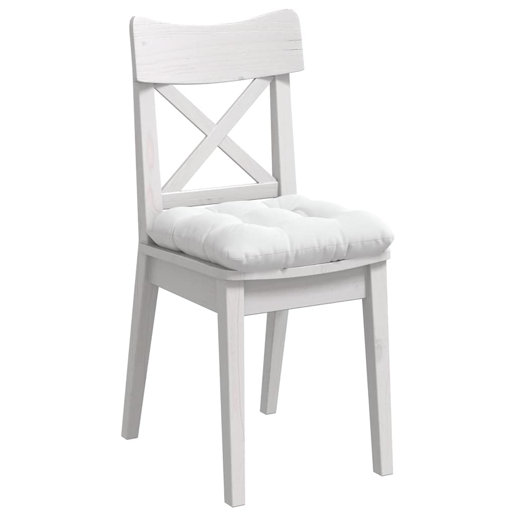 Sėdynių pagalvėlės 4 pcs Balta 40 x 40 x 12 cm audinys