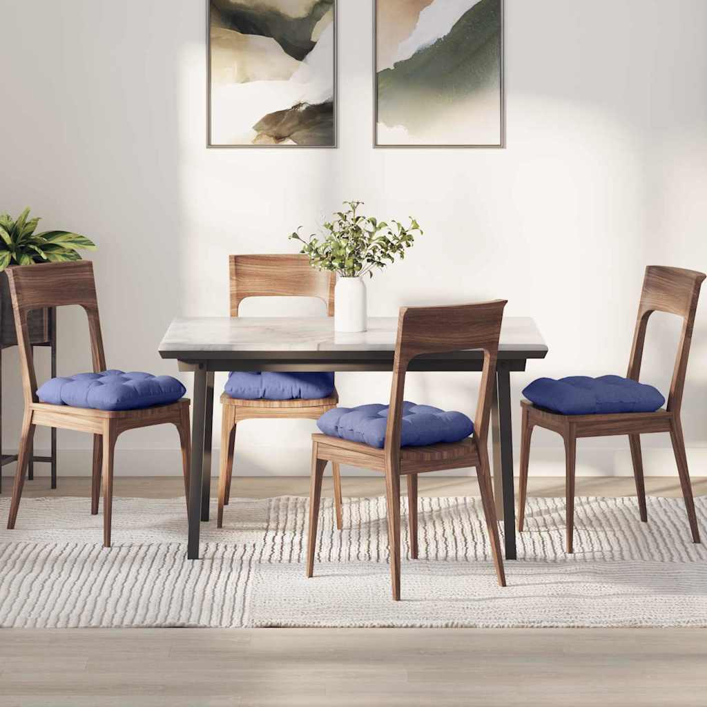 Sėdynių pagalvėlės 4 pcs Džinsinės mėlynos 40 x 40 x 12 cm