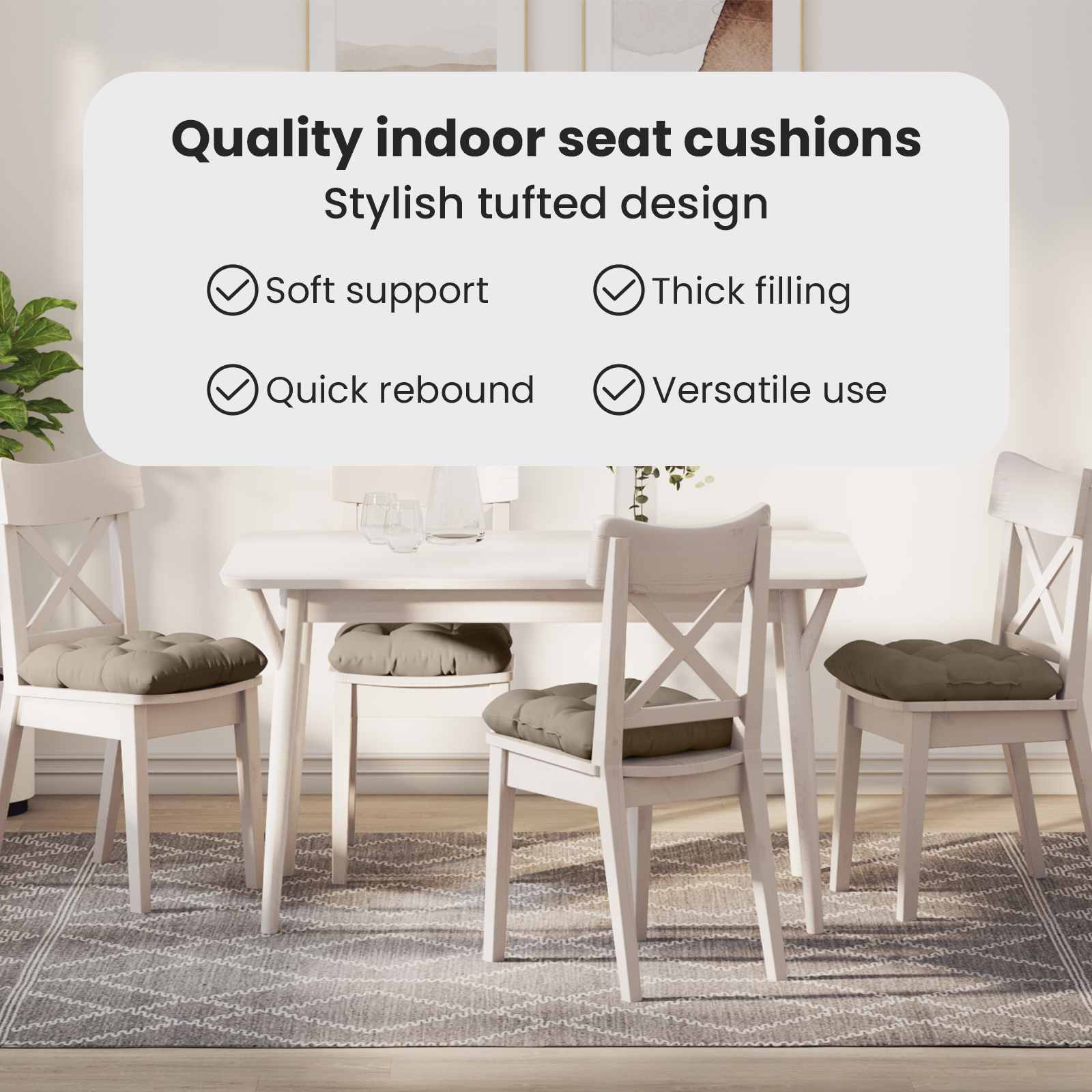 Sėdynių pagalvėlės 4 pcs Taupe 40 x 40 cm Mikropluošto audinys