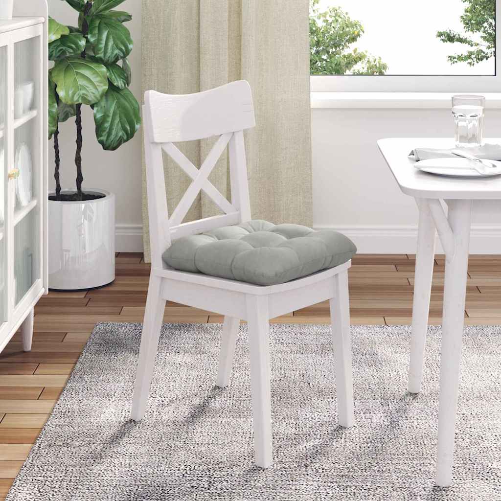 Sėdynių pagalvėlės 4 pcs Šviesiai pilka 40 x 40 cm