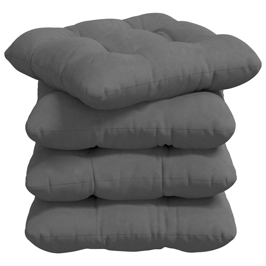 Sėdynių pagalvėlės 4 pcs Tamsiai pilka 40 x 40 cm